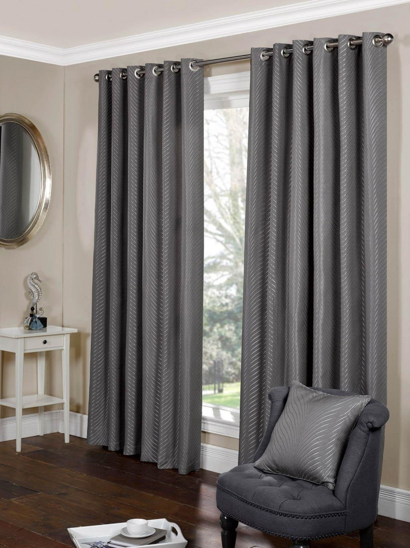 Серебристые шторы