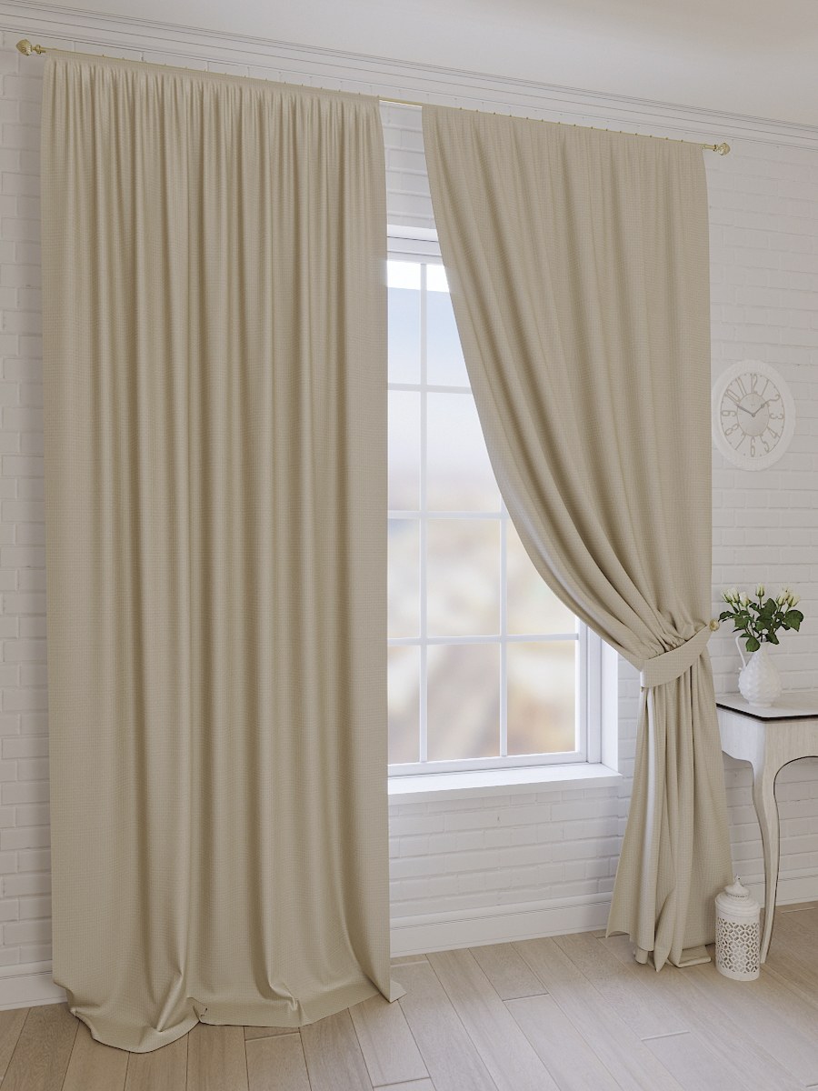 Шторы бежевые