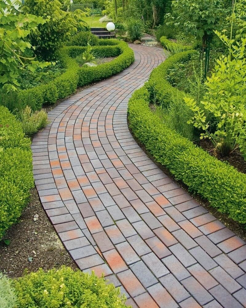 Мощение дорожек клинкером