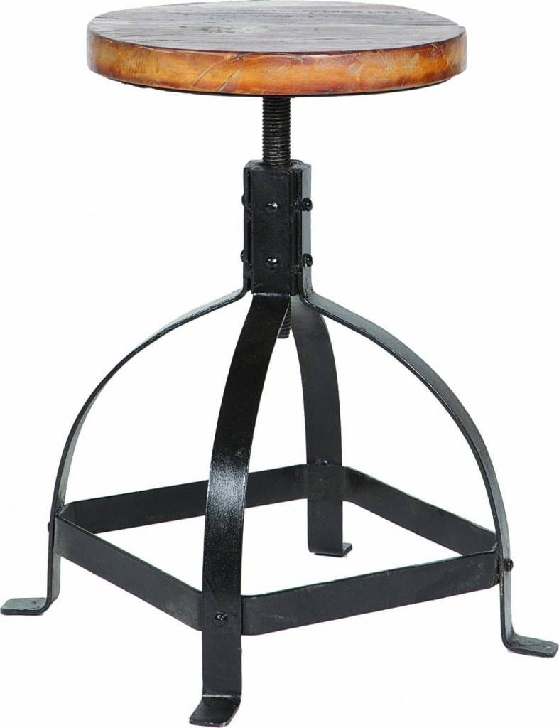 Винтовой табурет для пианино белый