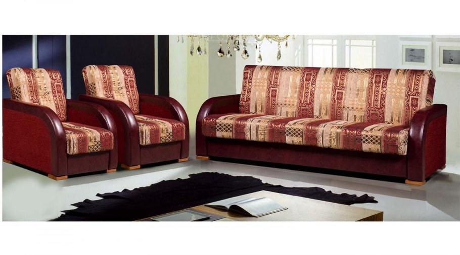 Комплект мягкой мебели офисной типа тройка тканевая