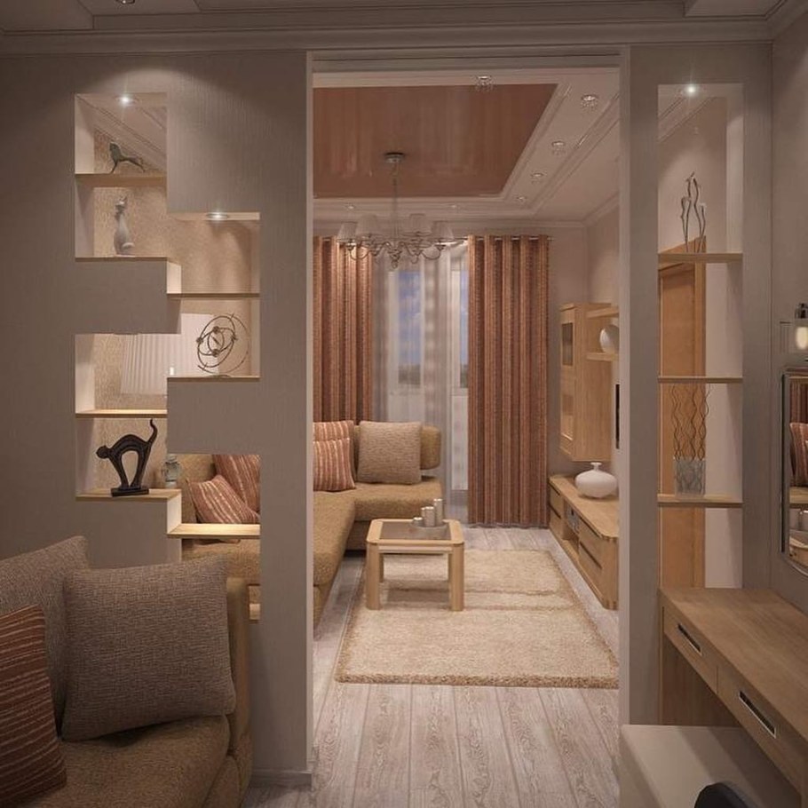 Интерьер смежных комнат