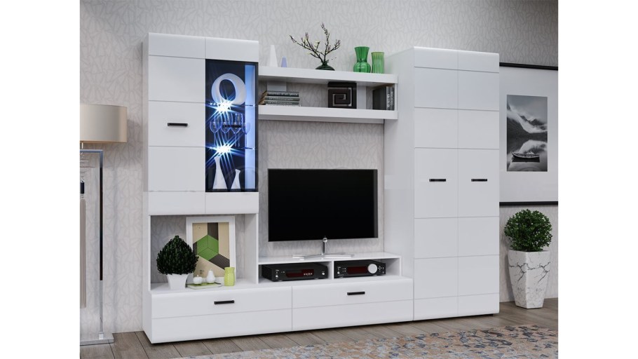 Гостиная Нэнси New белый глянец