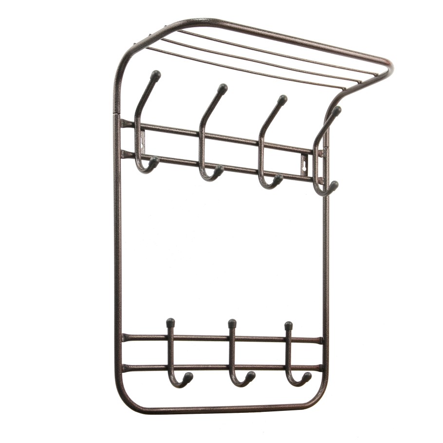 Вешалка настенная 2-х ярусная "комфорт" 5/4 кр. арт.внк541 цв.медный антик