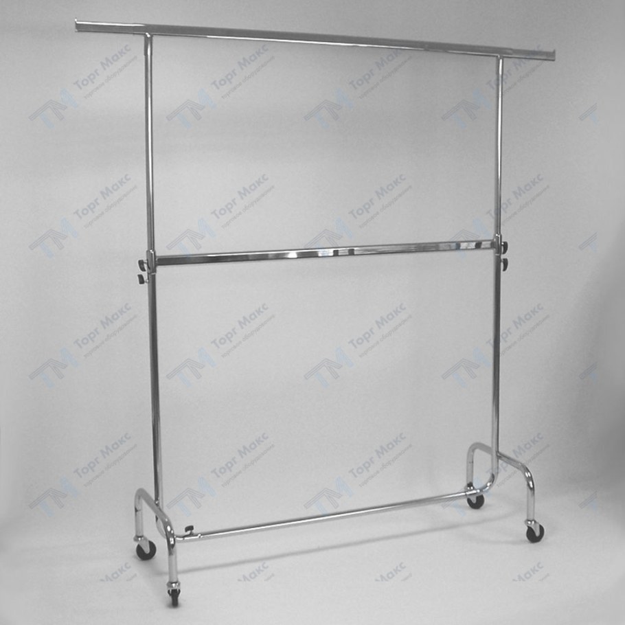 Вешалка напольная металл двухсторонняя передвижная st070r75r на колесах