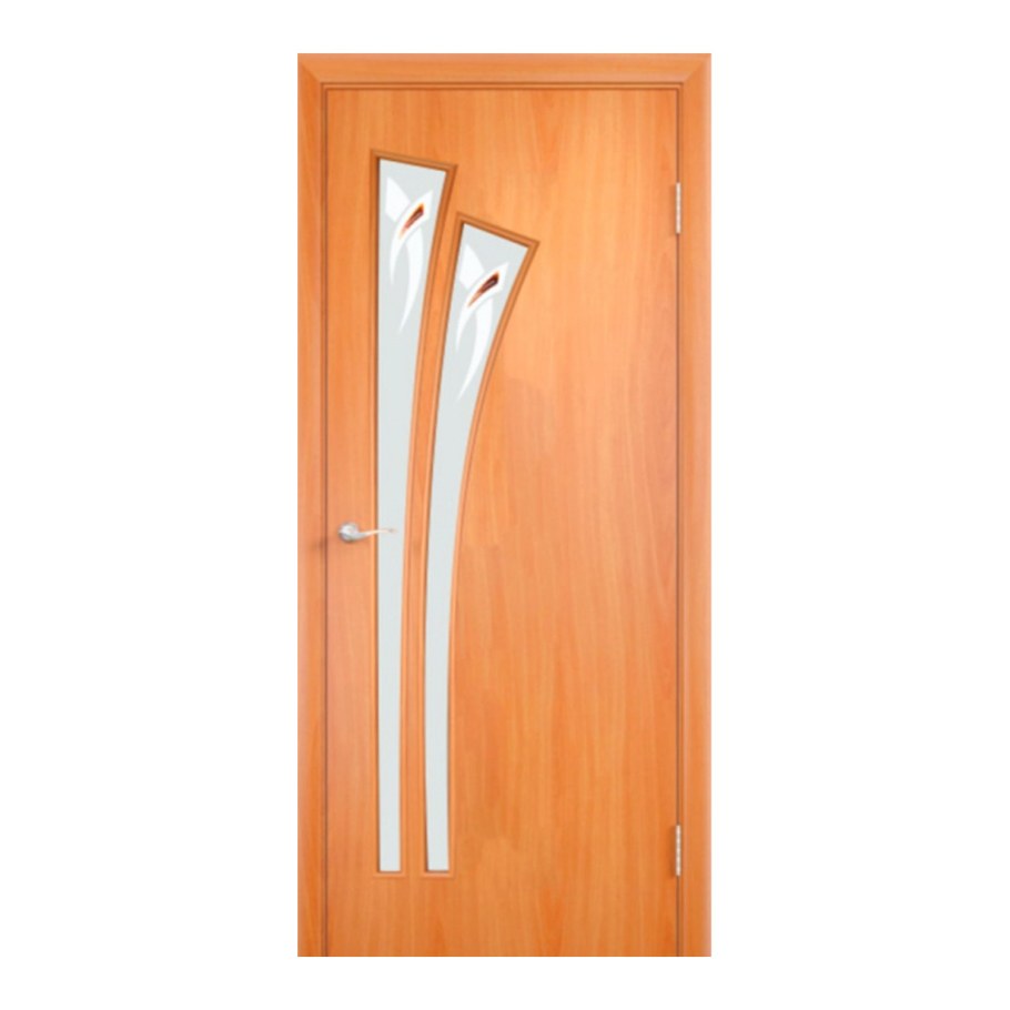 Дверь ВДК Жасмин итальянский орех стекло фьюзинг