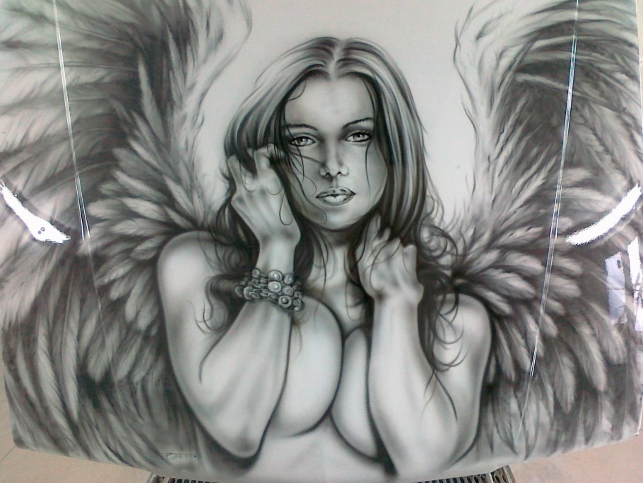 Рисунки карандашом аэрография