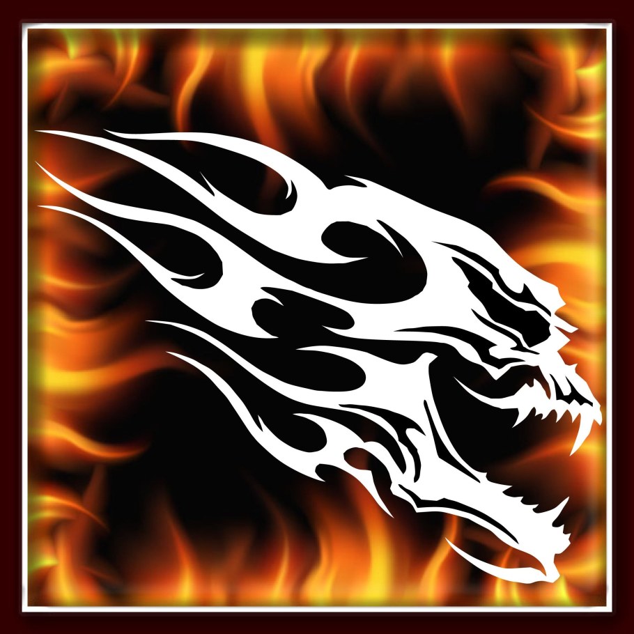 Трафарет огонь для аэрографии