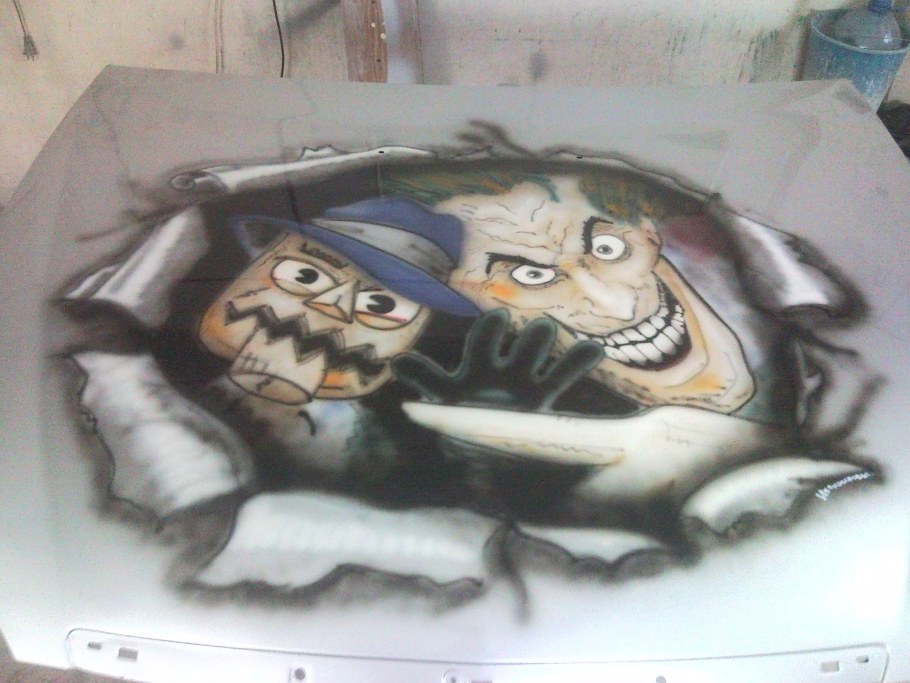 Аэрография рваный металл