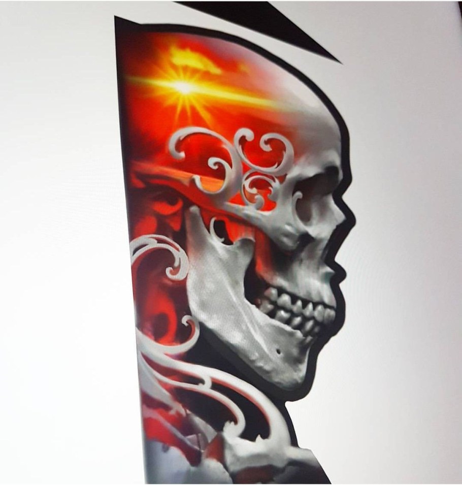 Эскизы аэрографии с черепами