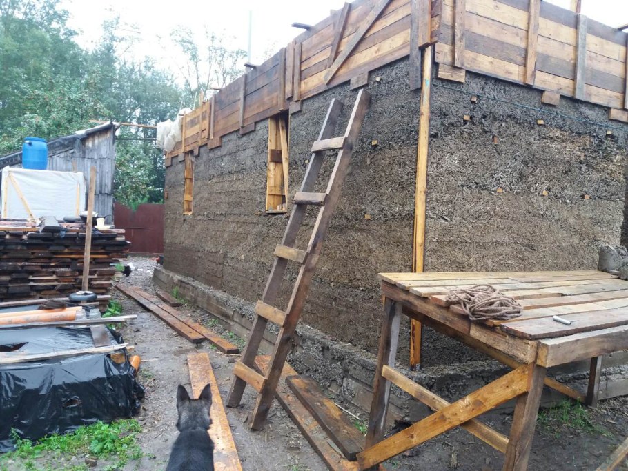 Опилкобетон монолит сарай