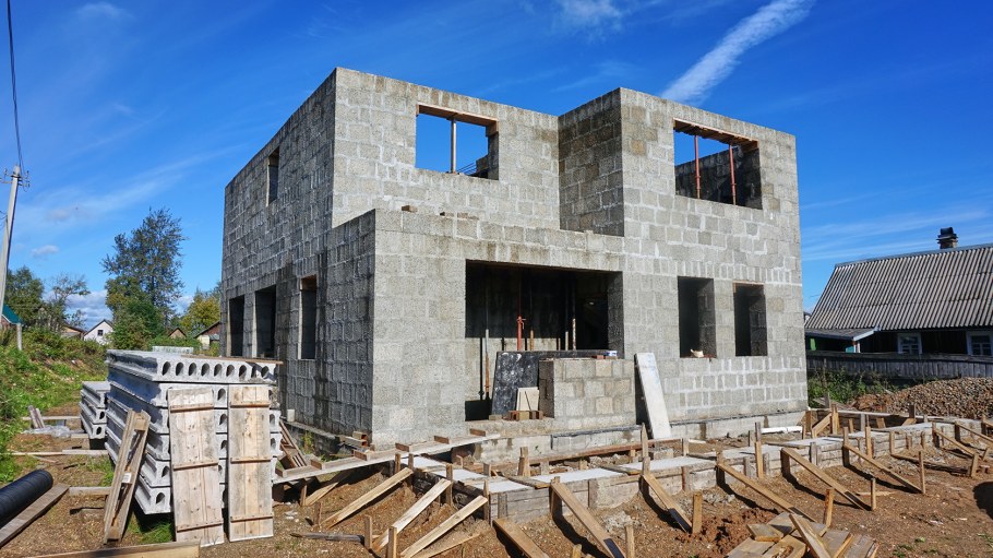 Арболитовый домик