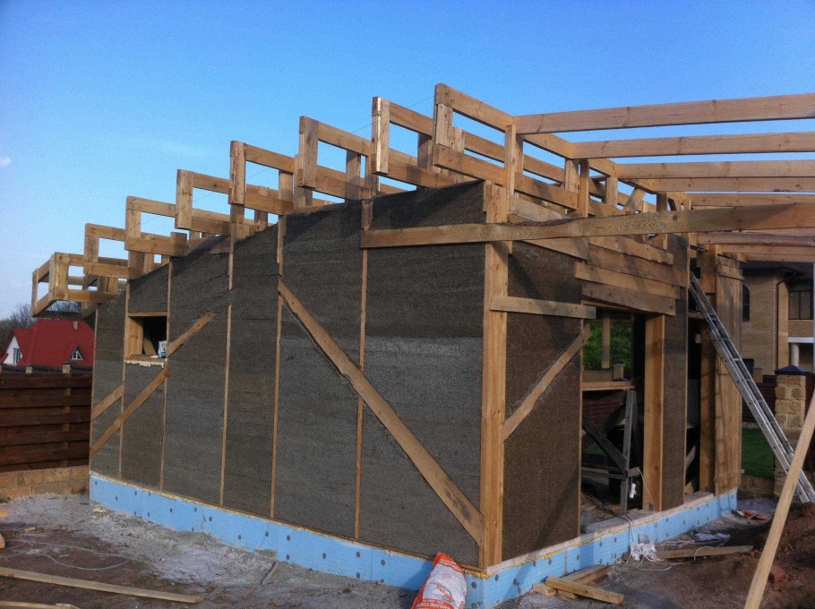 Монолит из опилкобетона