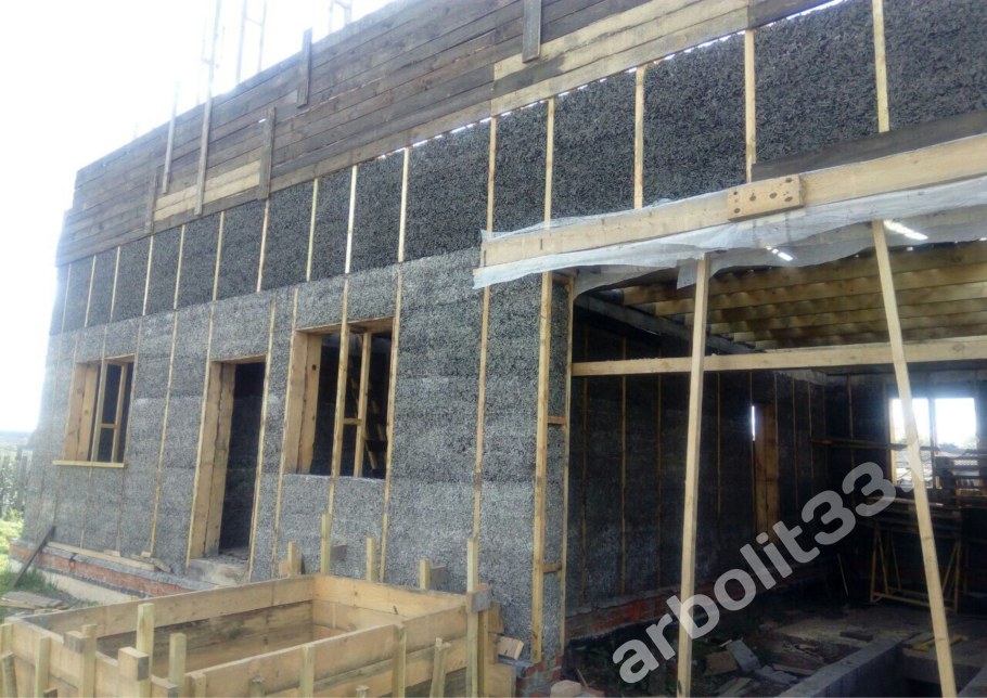 Монолит из опилкобетона