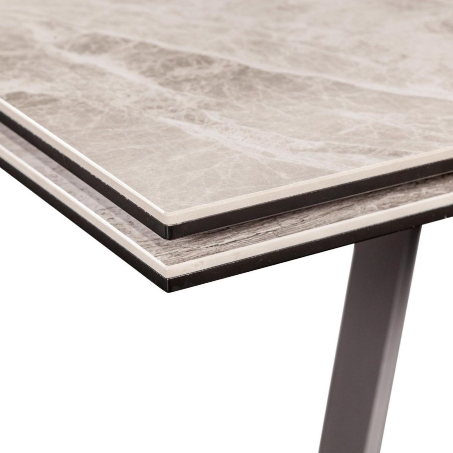 Стол раскладной Grant (160+80), мрамор испанская керамика светлый