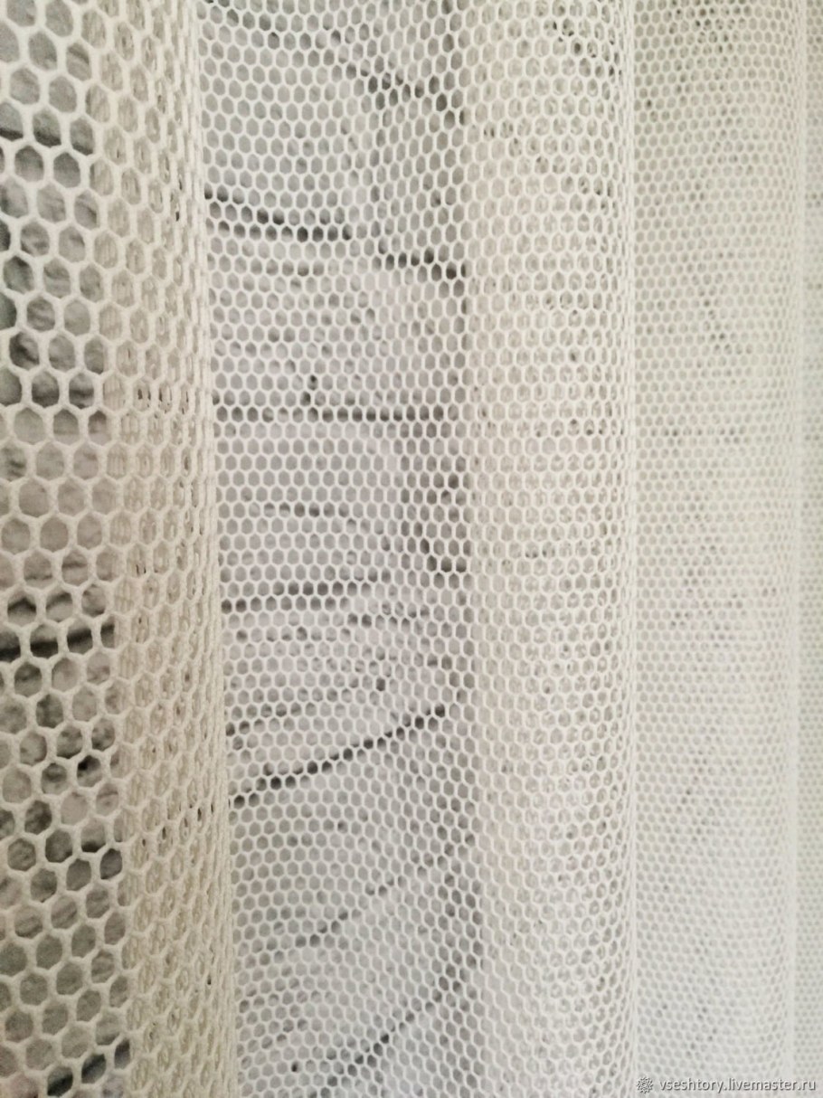 Тюль крупная сетка