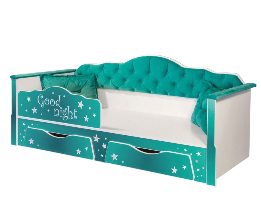 Кровать Bergamo синего цвета 180х200 артикул: IMR-1153448