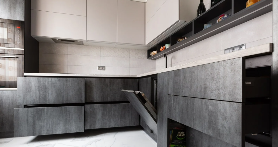 Кухня угловая Алвик Синкрон