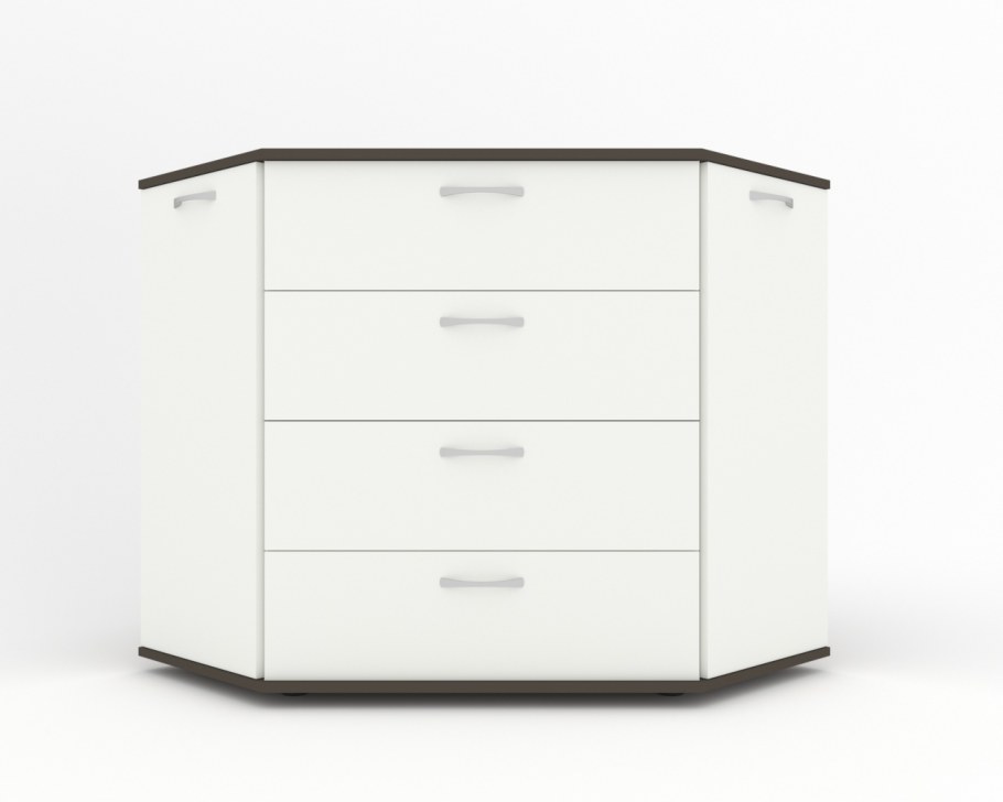 Комод Арни угловой белый