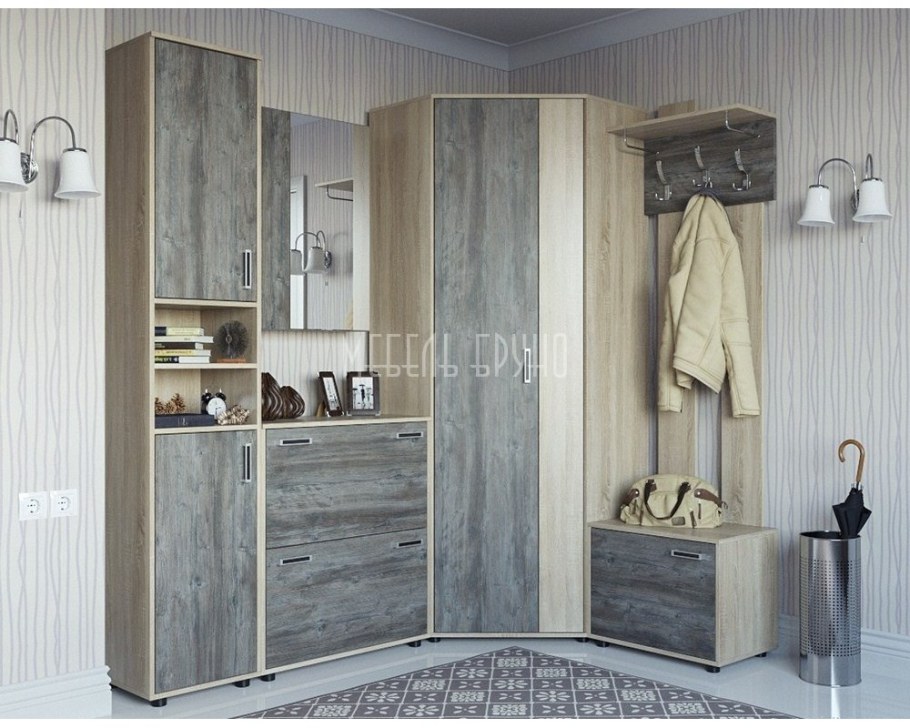 Обувница визит 1 дуб сонома/сосна Джексон