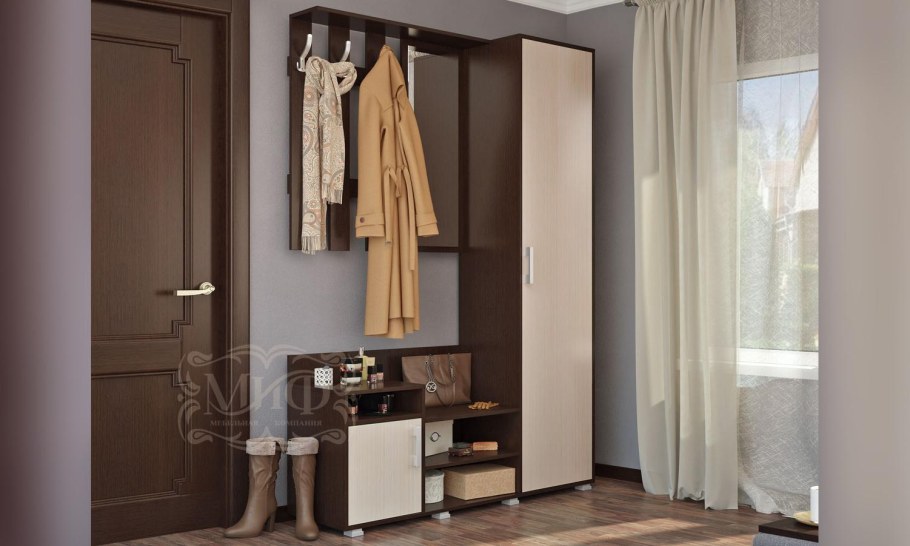 Прихожая визит венге-дуб белёный