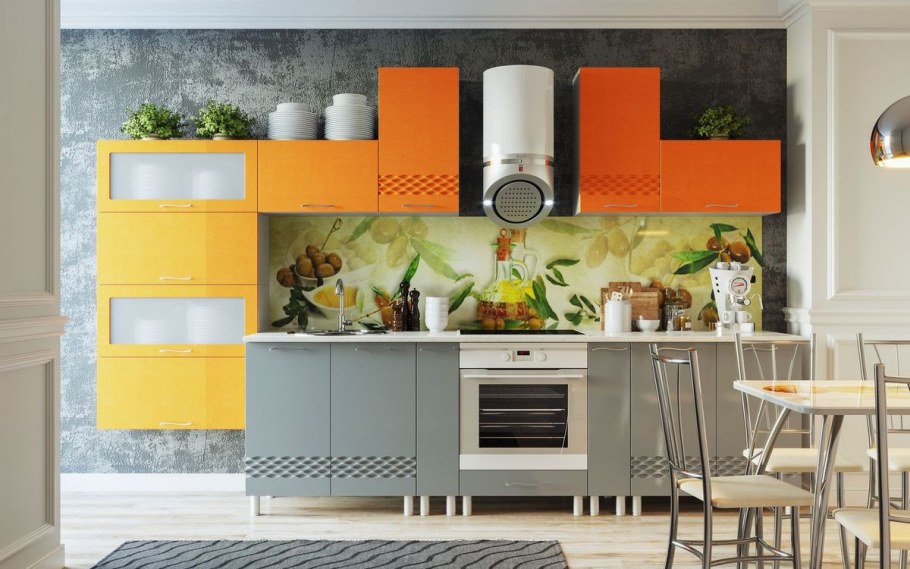 Кухня волна 2,0м (белый глянец теплый/бирюза металлик)