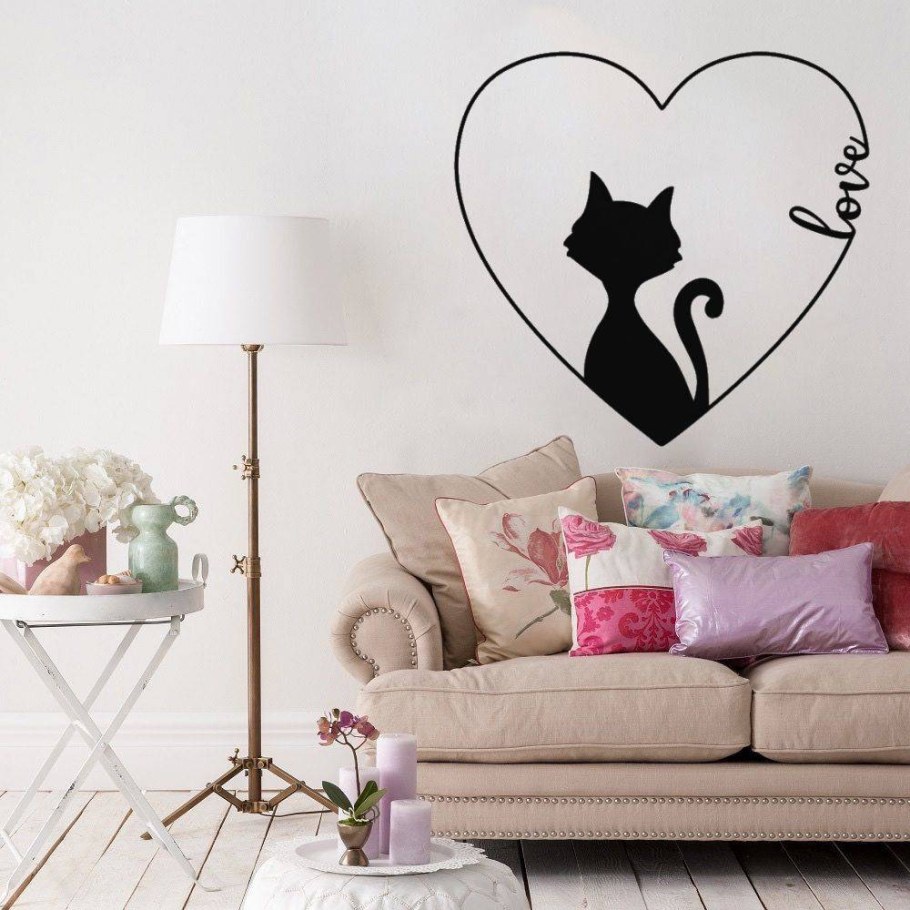 Наклейки на стену котики