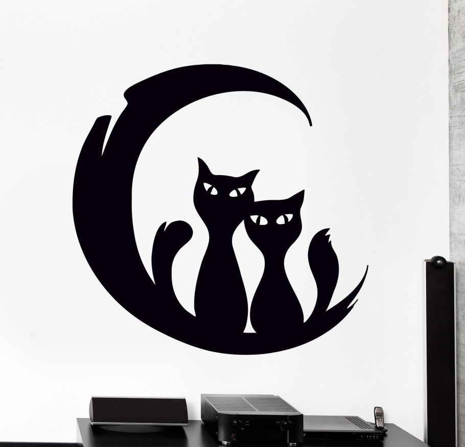 Наклейка дверная кот