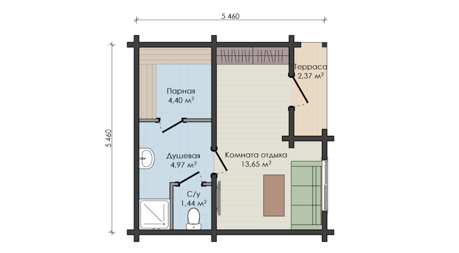 Баня 4х4 планировка из пеноблоков