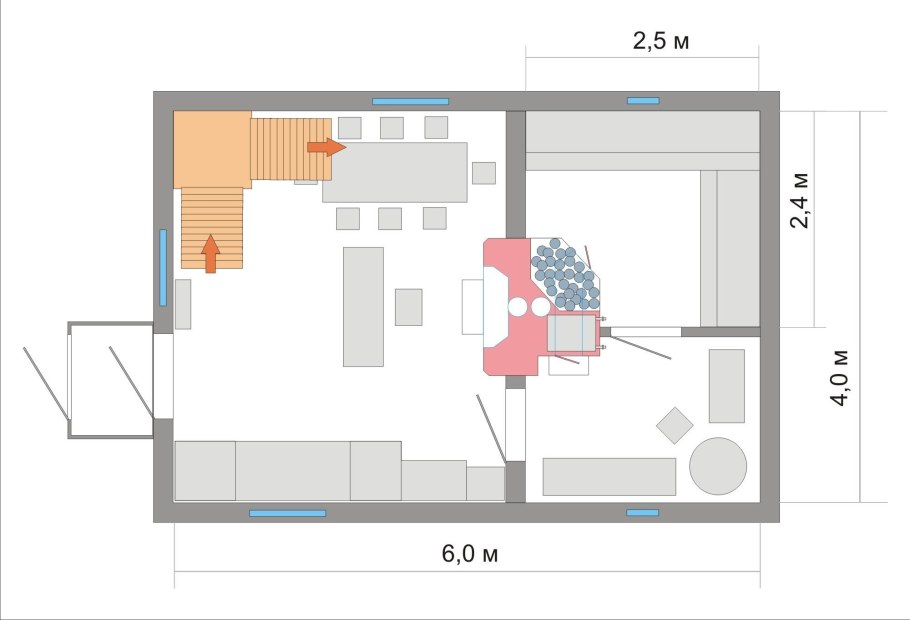 Баня из кирпича проекты 6х5
