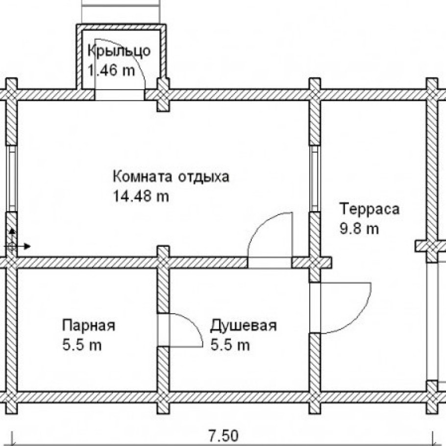 Баня из шлакоблока проекты 6х6