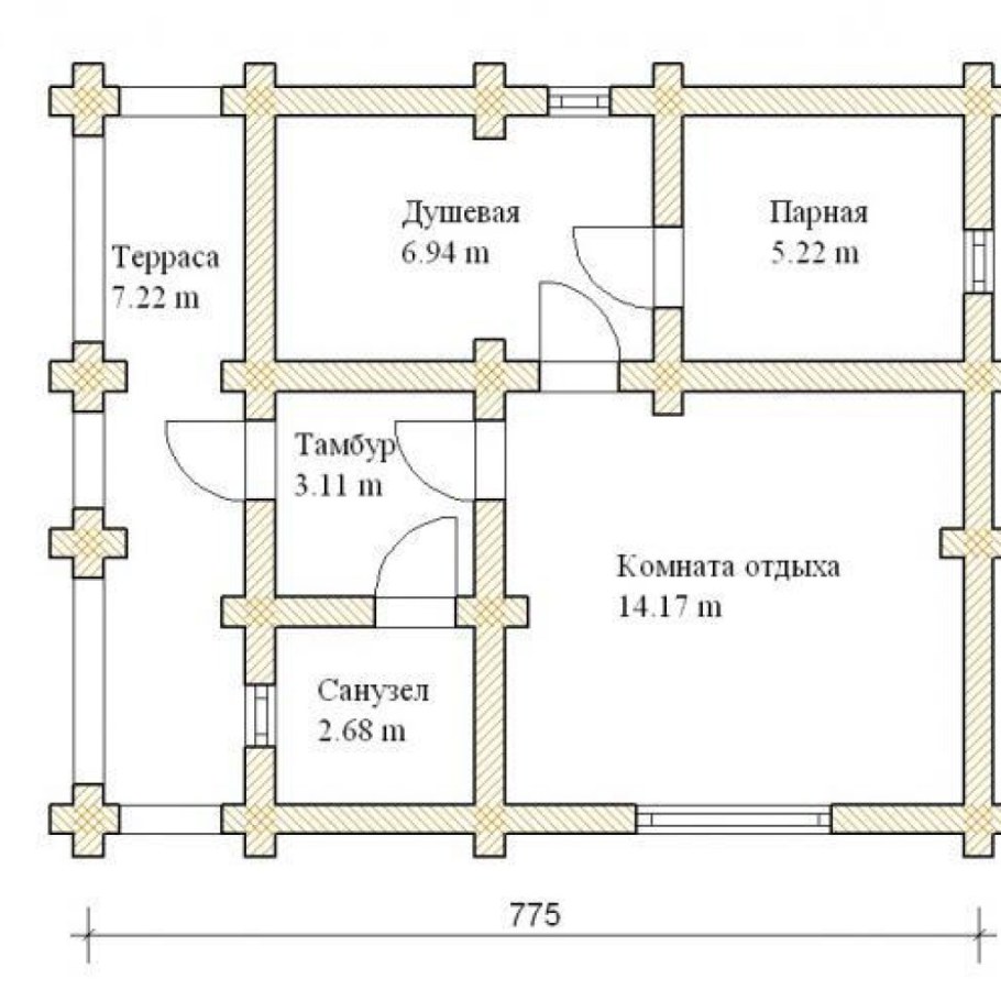 Баня из шлакоблока проекты 6х6