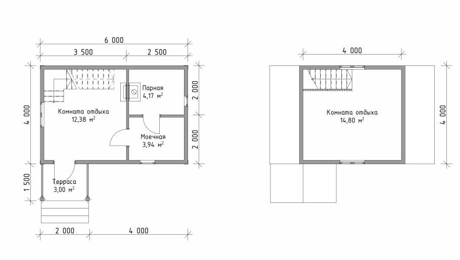 Проект бани 5х4 из пеноблоков