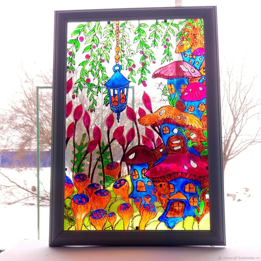 Панно из стекла