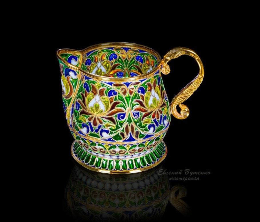 Серебряная лампада Павла Овчинникова витражная эмаль