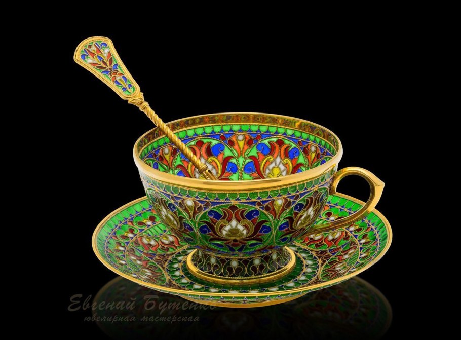 Витражная эмаль посуда