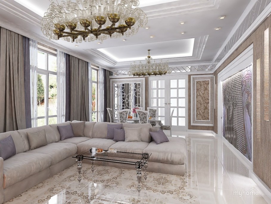 Гостиная американская Неоклассика