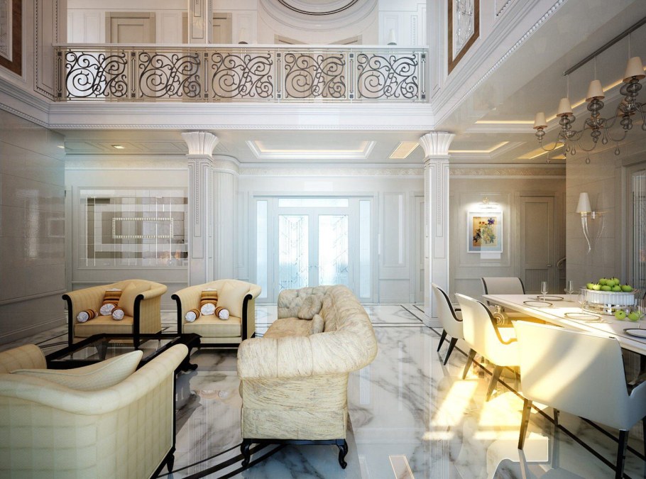 Люстра в стиле Неоклассика в гостиную