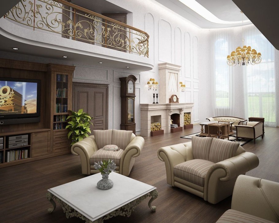 Холл гостиная Неоклассика