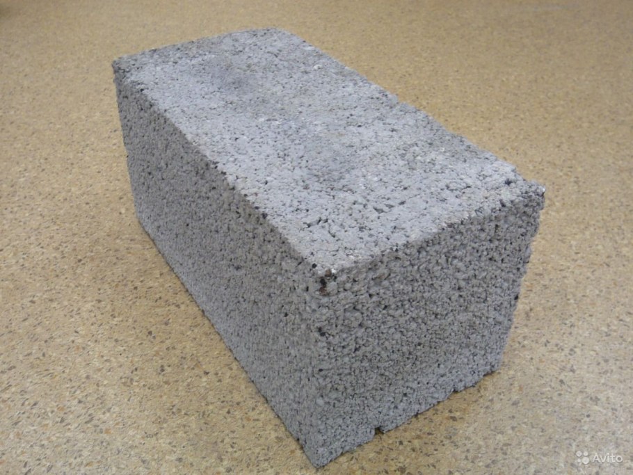 Блок керамзитобетонный 390*190*188