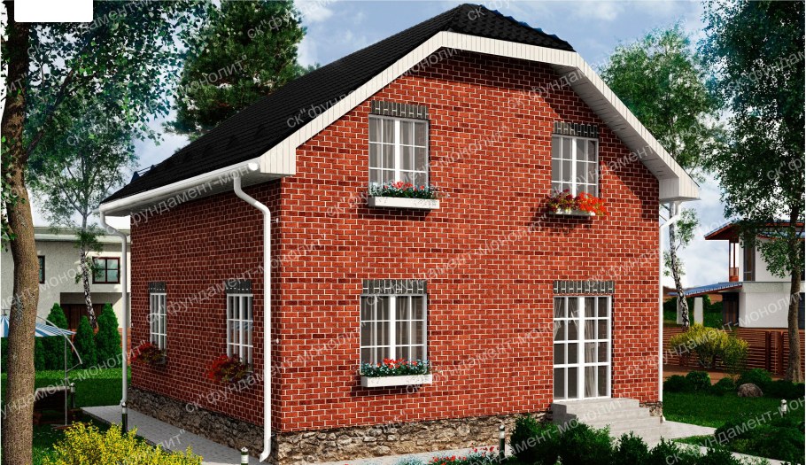 Поротерм 380 дом двухэтажный