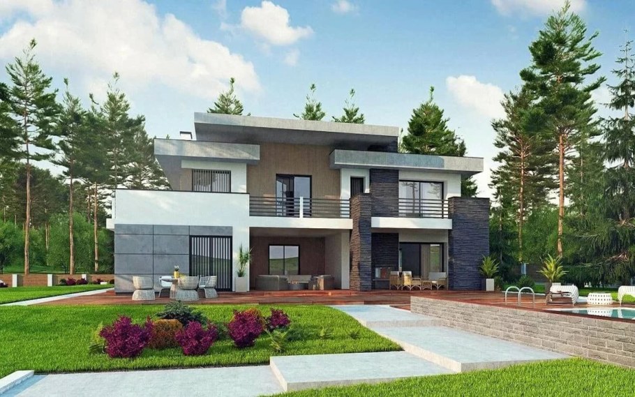 Дом с плоской крышей 150 м2