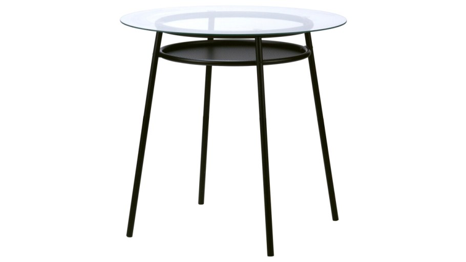 Стеклянный круглый стол икеа Сальми