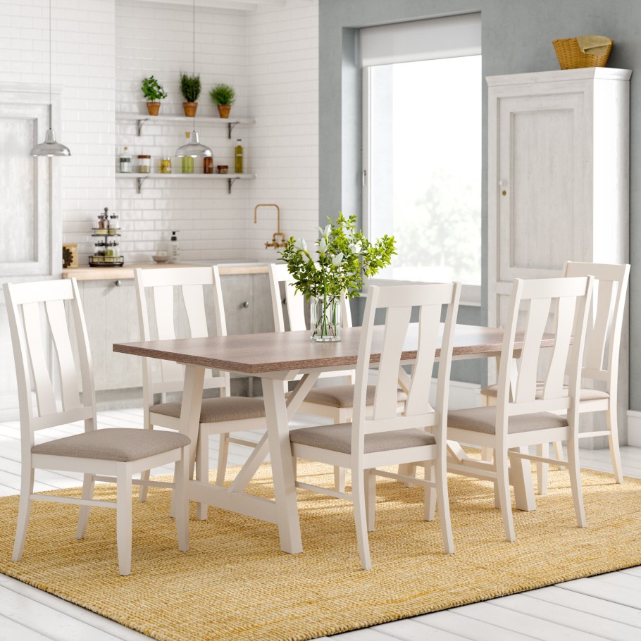 Kitchen Chairs and Table White