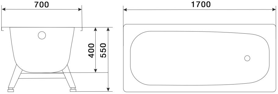 Стальная ванна виз Donna Vanna 160