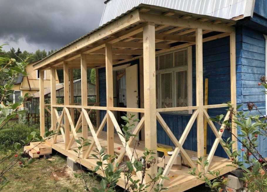 Веранда пристроенная к дому