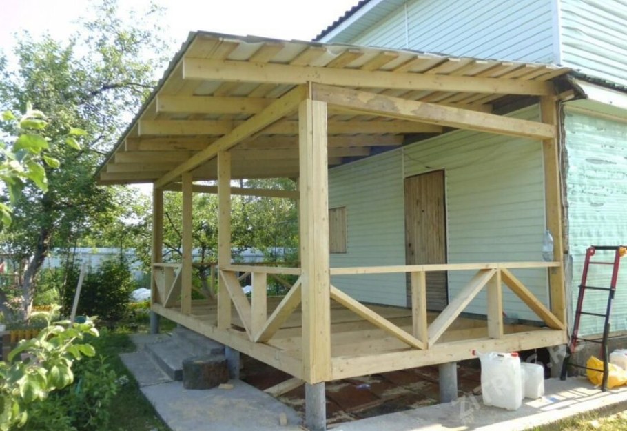 Веранда 4х8 односкатная