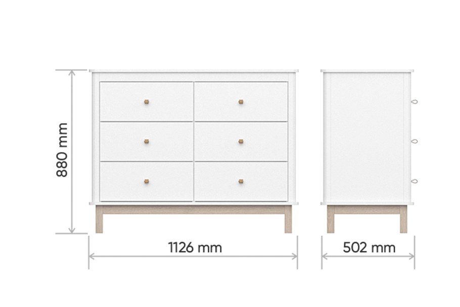 Комод с 6 ящиками Ellipse Classic