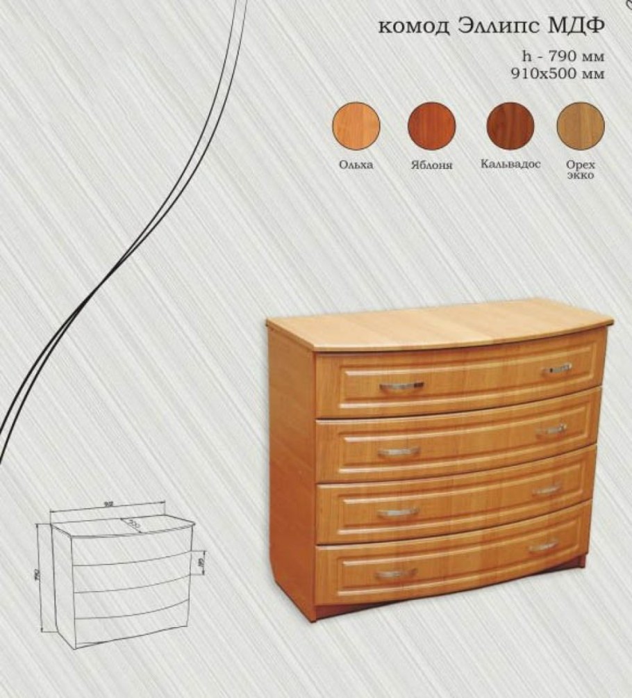 Комод полуэллипс