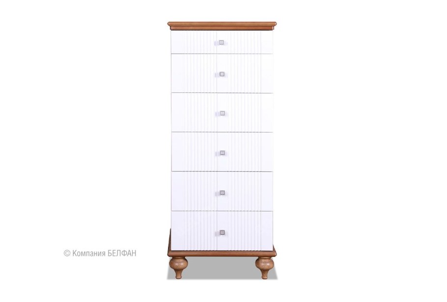 Комод “Рандеву” 04 (белый лак/антик-24) из массива сосны